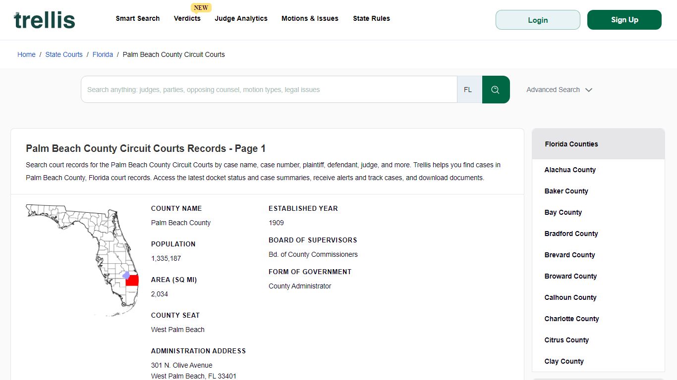 Palm Beach County Circuit Court Records - Trellis